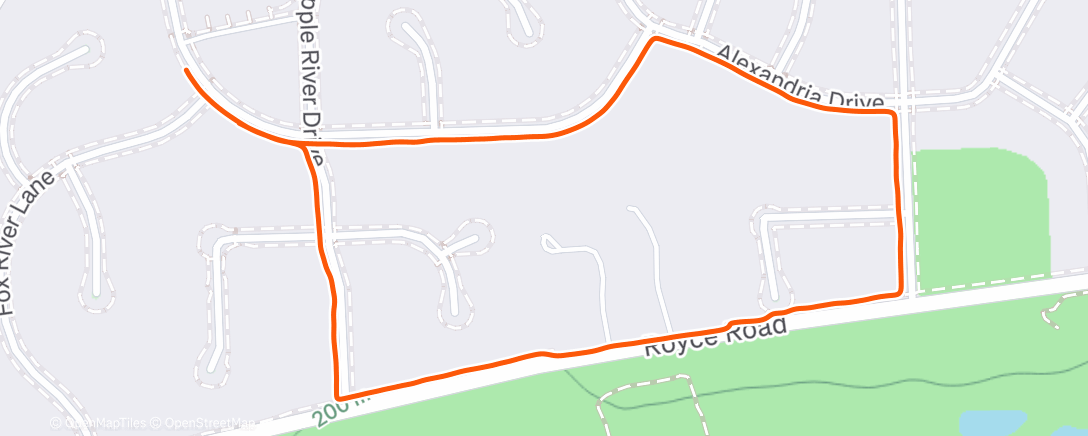 Map of the activity, First run in a month 🤮. Good stuff