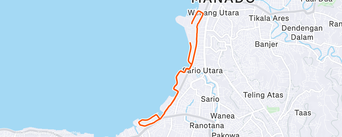 Map of the activity, Morning Run