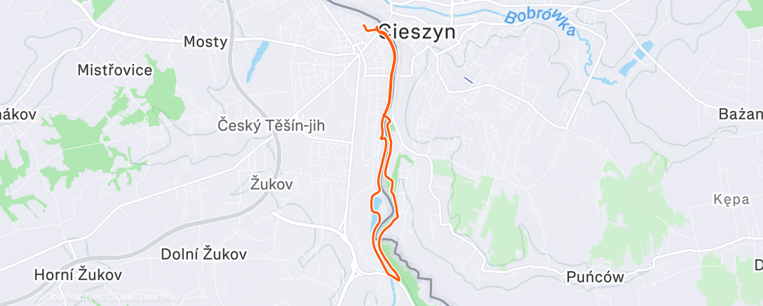 Map of the activity, Afternoon Hike