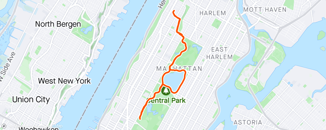 Map of the activity, Morning Run