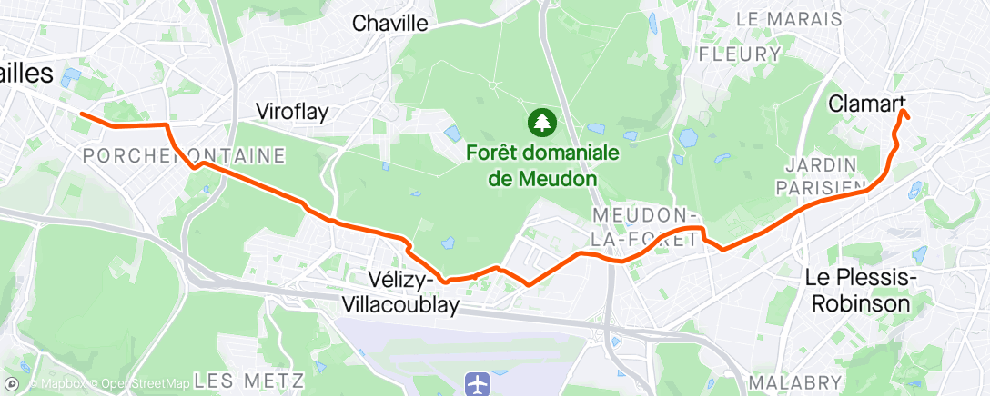 Map of the activity, Versailles