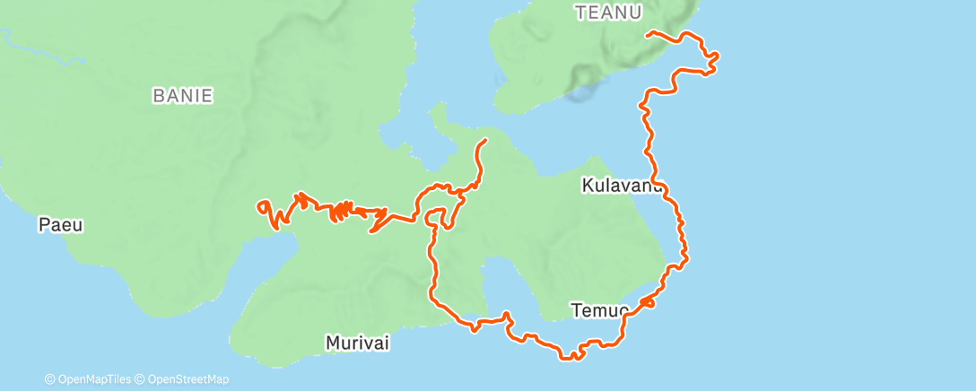 アクティビティ「Zwift - New Workout on Road to Sky in Watopia」の地図