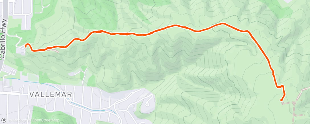Map of the activity, Afternoon Hike