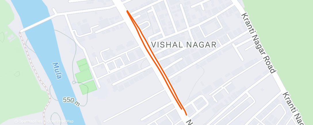 Map of the activity, Morning Run