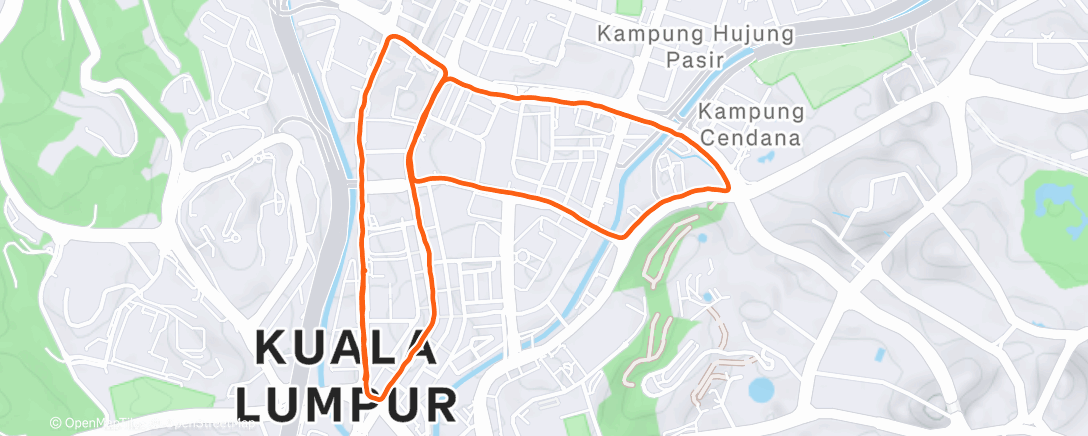 Map of the activity, Morning Run