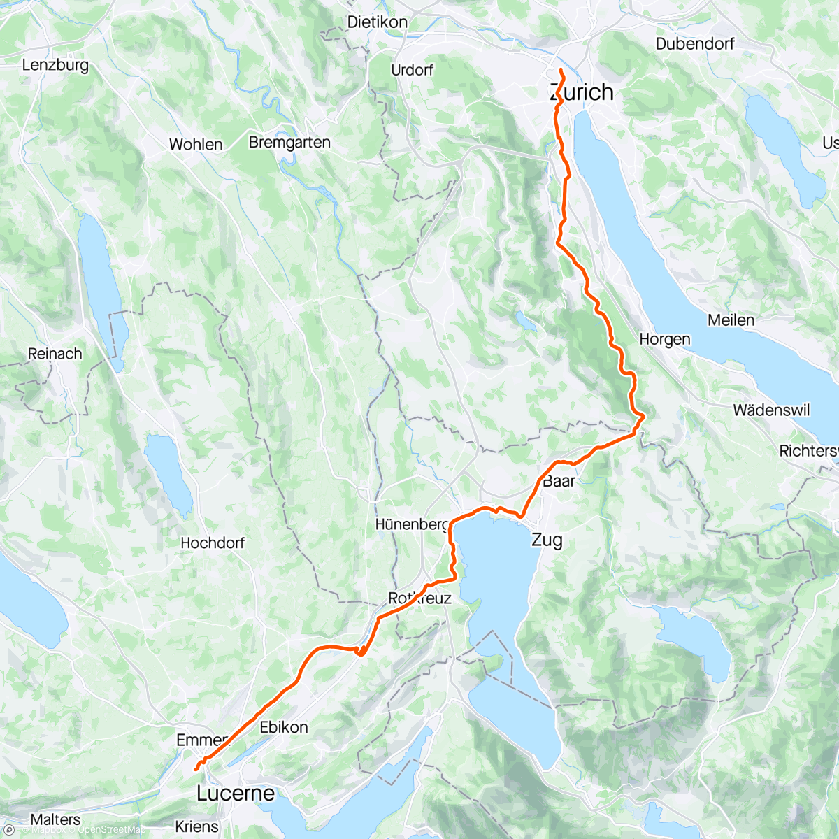 Карта физической активности (Znacht in Luzern | Fajitas)