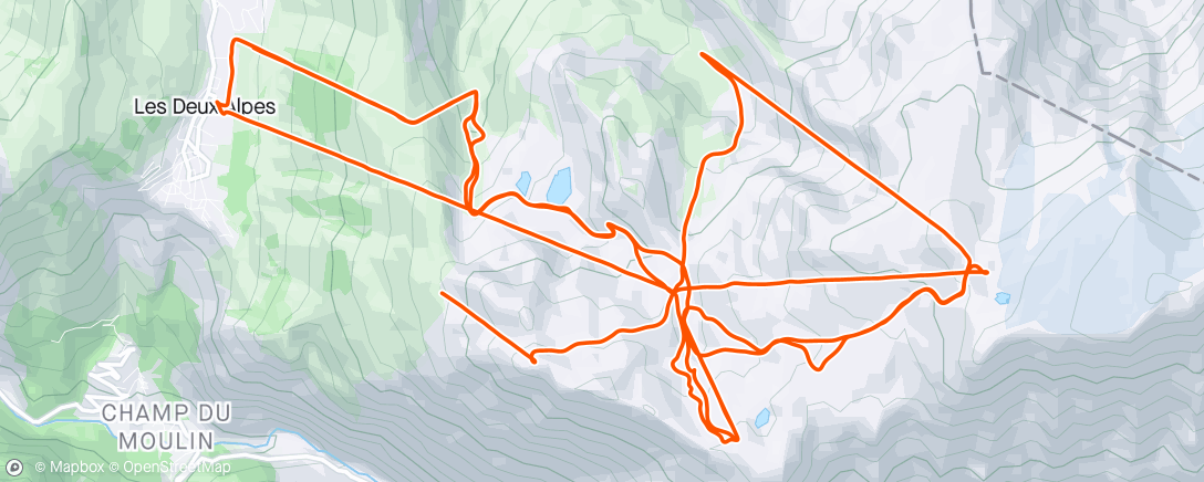 Map of the activity, Slopes - A day snowboarding at Les 2 Alpes