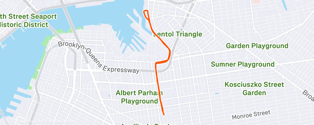 Map of the activity, Morning Run