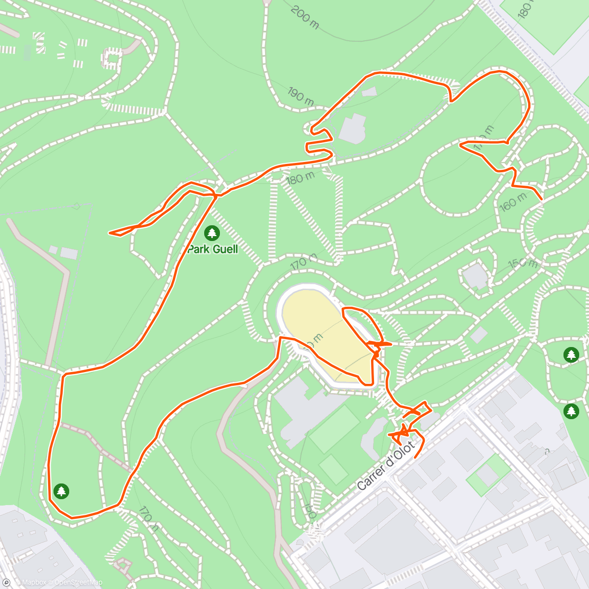 Map of the activity, Parc Guel