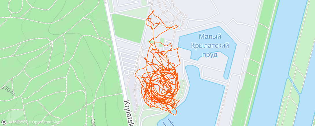 Map of the activity, Утренний забег