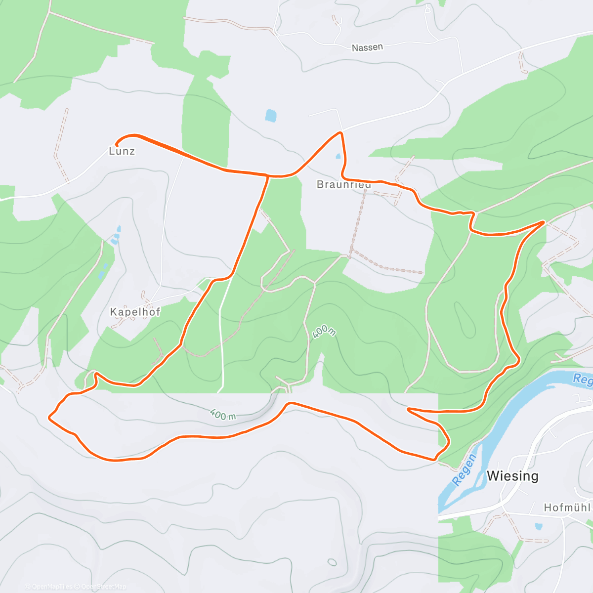 Карта физической активности (Afternoon Run)