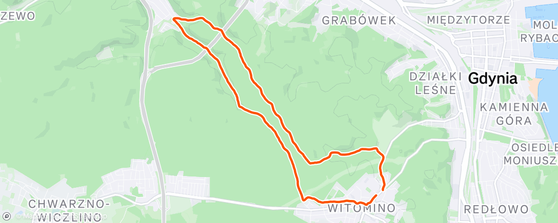 Map of the activity, Lunch Run