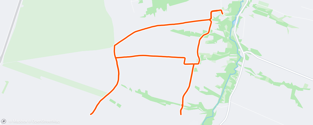 Map of the activity, Afternoon Run