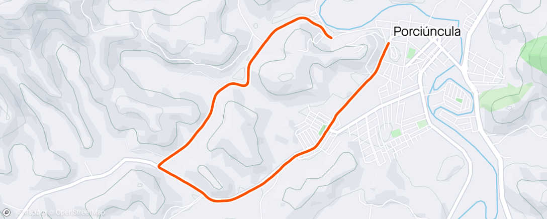 Map of the activity, Corrida/Caminhada com Darci
