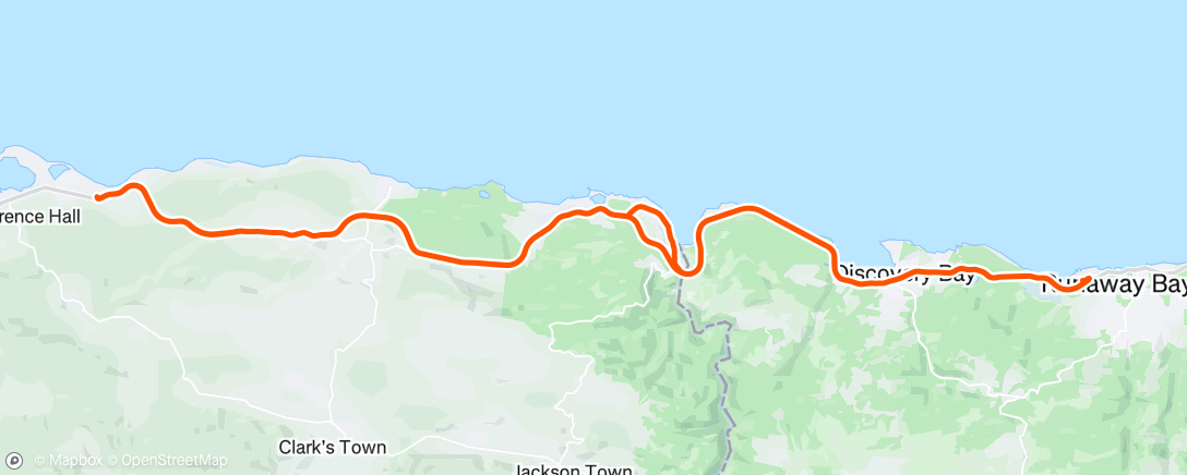 Map of the activity, Day 2 Cycle Jamaica 2024