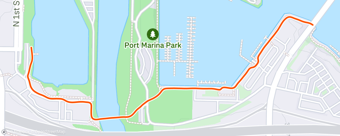 Map of the activity, Afternoon Run