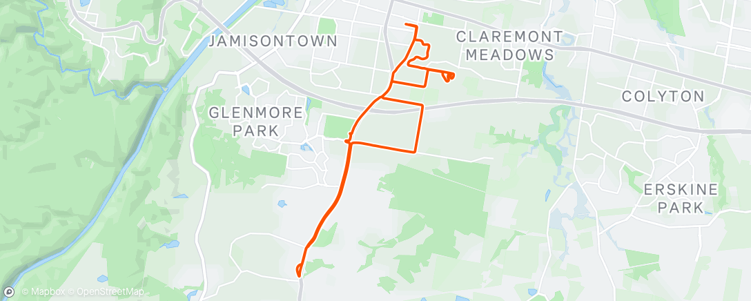 Map of the activity, Lunch Ride