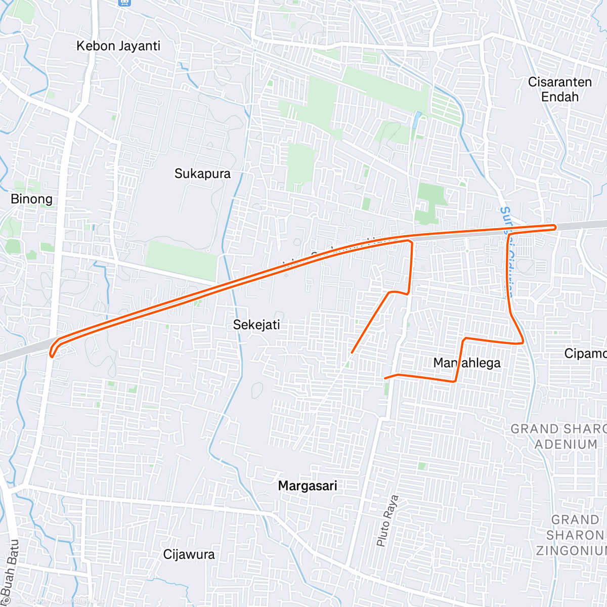 Map of the activity, Morning Ride