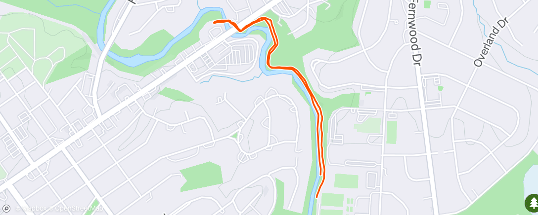 Map of the activity, Afternoon Walk