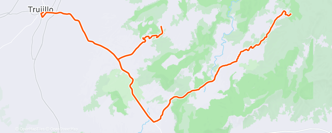 Map of the activity, Bicicleta por la mañana