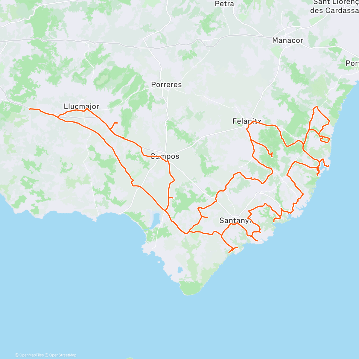 Map of the activity, Fahrt am Morgen