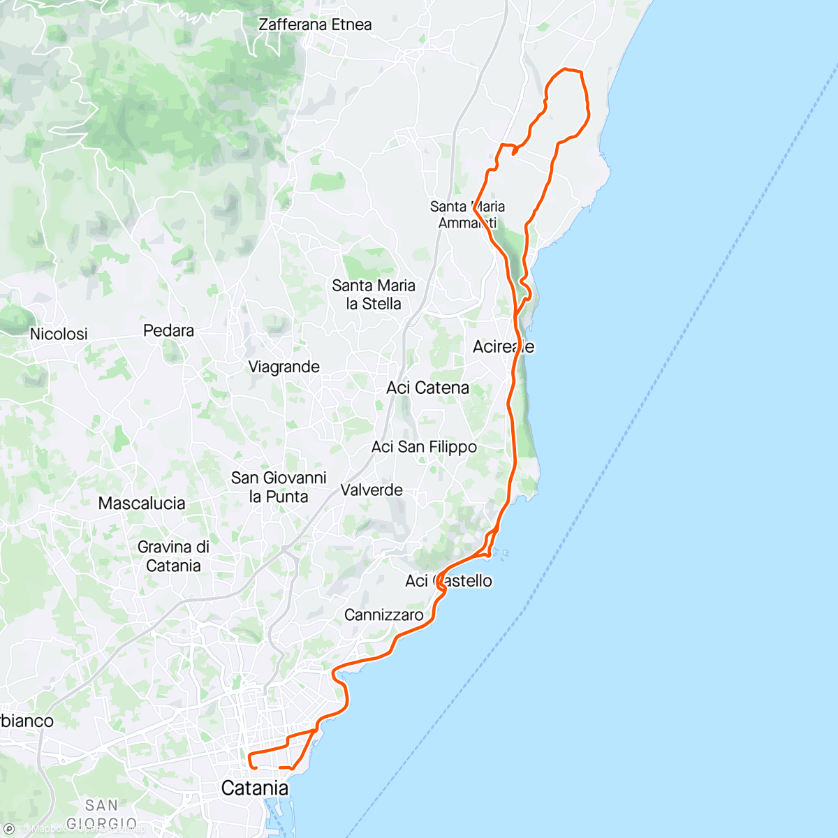 Карта физической активности (Giro delle nespole)