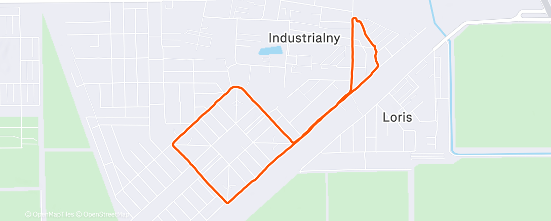 Map of the activity, Вечерний велозаезд