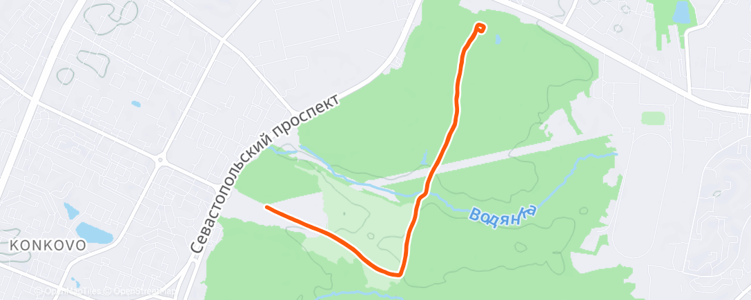 Map of the activity, Morning Run