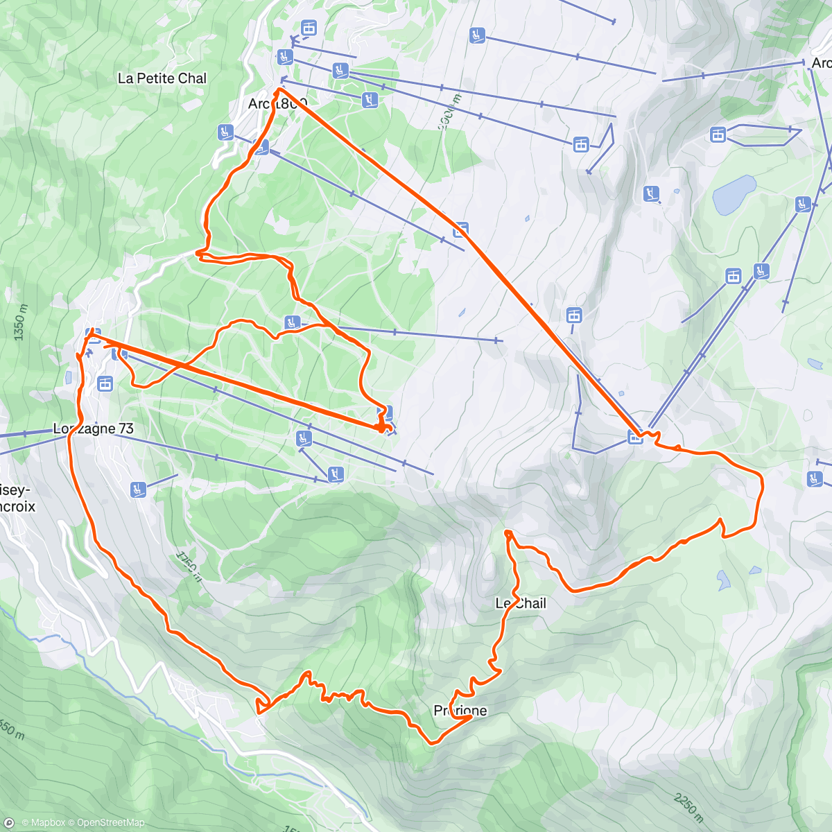 Map of the activity, Coupe de France Peisey Vallandry J2 🇫🇷