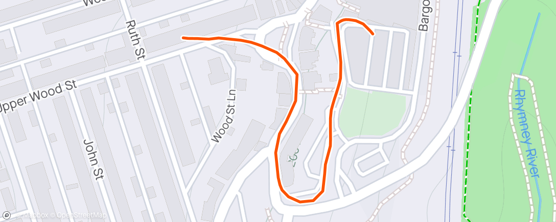 Map of the activity, Run back from Morrisons with Paxo and Horseradish sauce