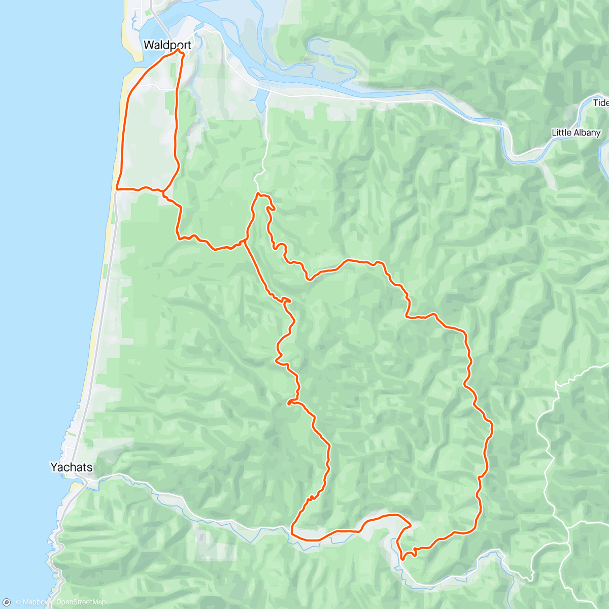 Map of the activity, Oregon Coast Gravel Epic 🥉