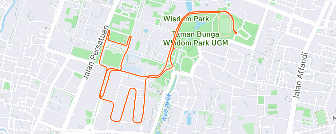 Map of the activity, Morning Run