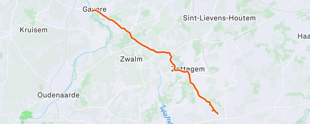 Map of the activity, Pedalata mattutina