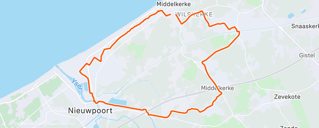 Map of the activity, Morning Run