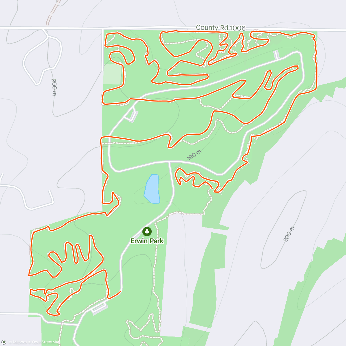 Map of the activity, Trail Sunday