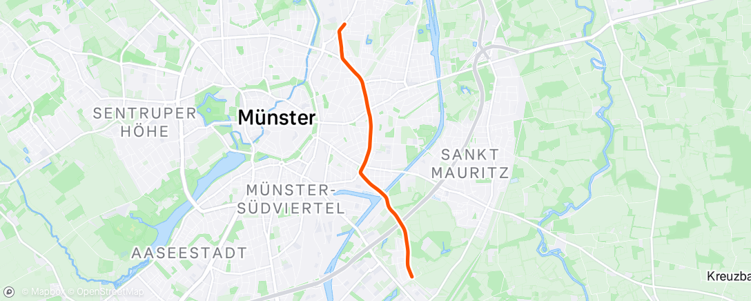 Map of the activity, Abendradfahrt