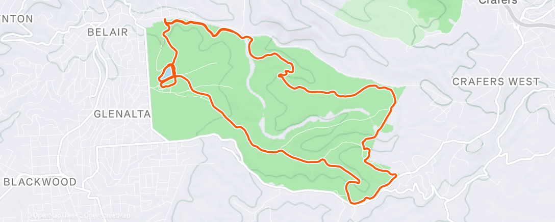 Map of the activity, Morning Run