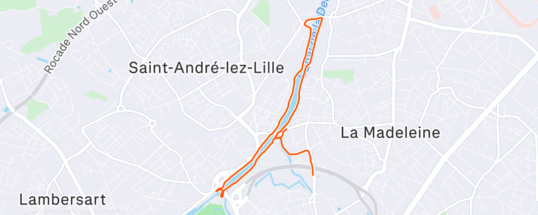 Карта физической активности (Trail en soirée)