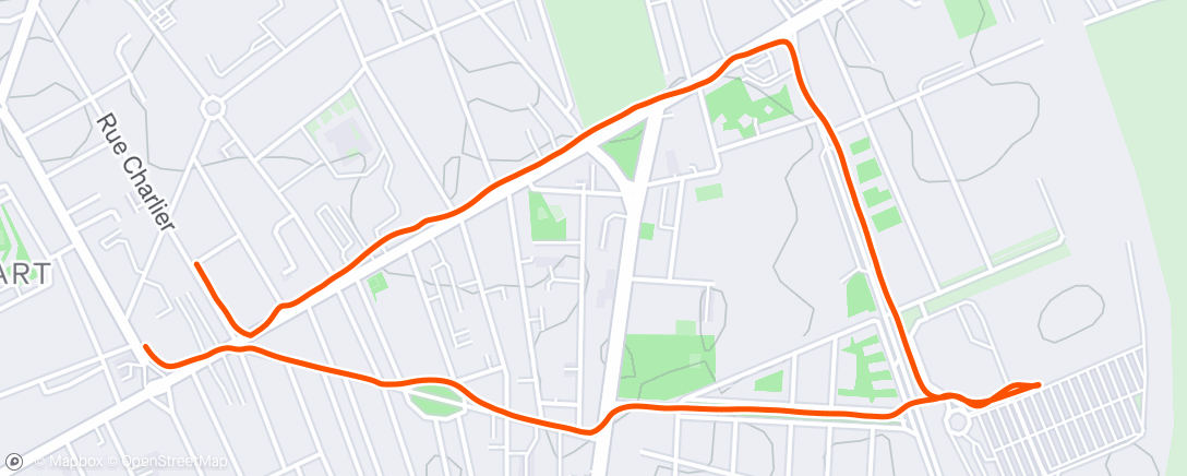 Map of the activity, Afternoon Walk