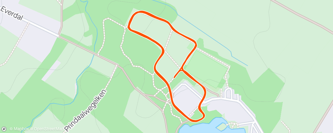 Map of the activity, Finse piste 2x1km tempo