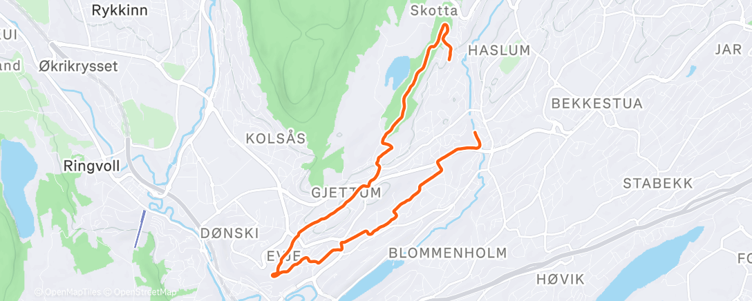 Карта физической активности (Afternoon Run)