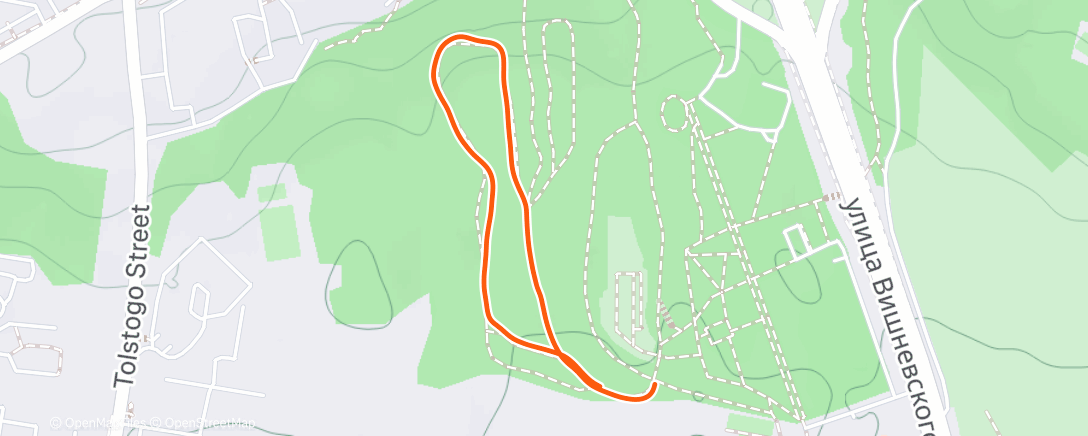 Map of the activity, Morning Run