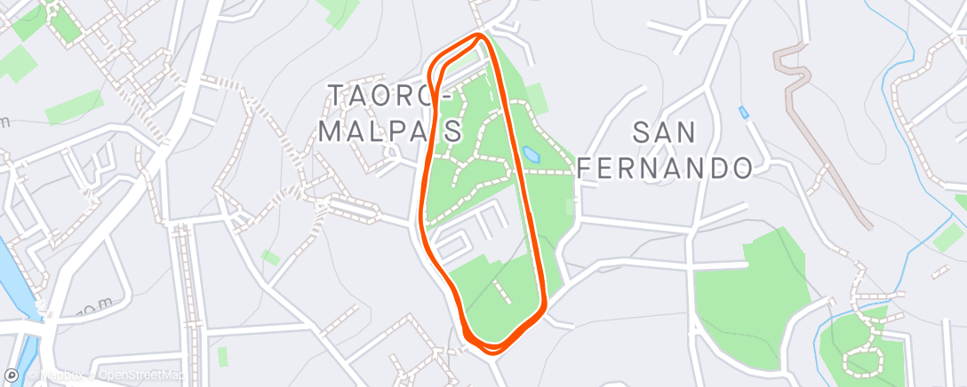 Mapa de la actividad (Taoro 4km)