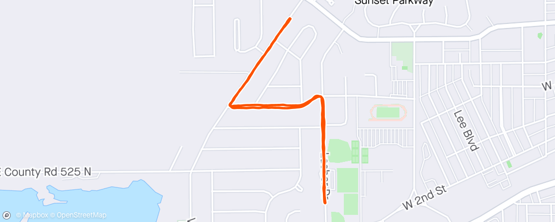 Map of the activity, C2 5K week four