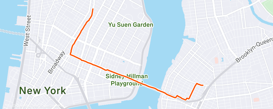 Map of the activity, Saturday run