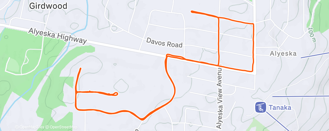Map of the activity, Morning Run