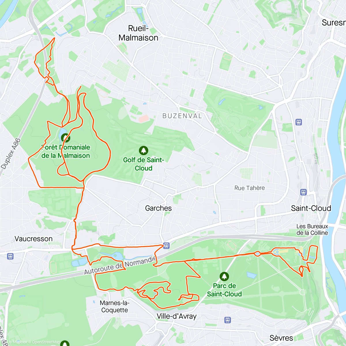 Mappa dell'attività Sortie longue -un bon petit tour en forêt
4h30 35 km 650 D+ -