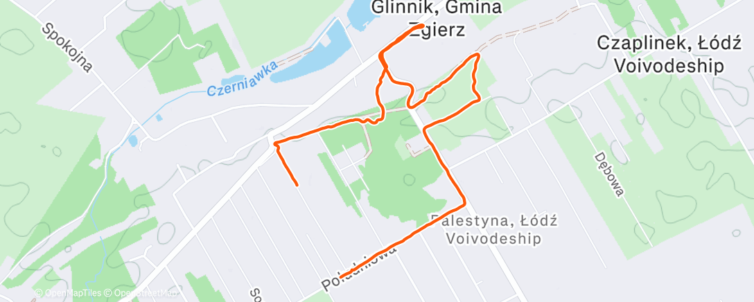 Map of the activity, Afternoon Hike