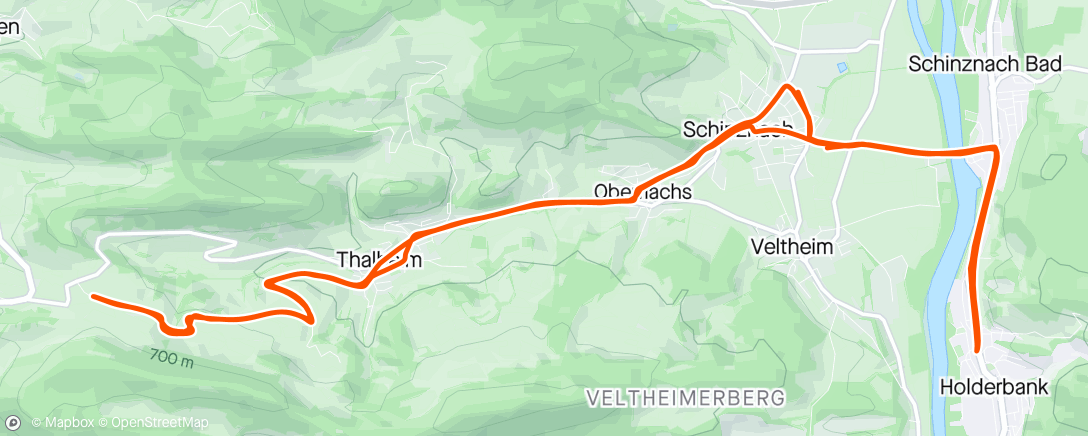 Map of the activity, Nachmittagstraining