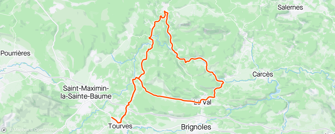 Map of the activity, Tourves, le Val, Correns,Barjols